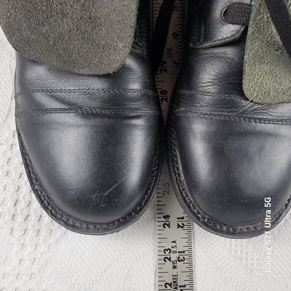 Bed Stu boots leather Cobbler Series men's US size 10 extra long tongue flap blk - Picture 8 of 8